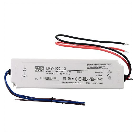 Mean Well switching power supply LPV-100 constant voltage IP67 LED 5V12V24V36V48