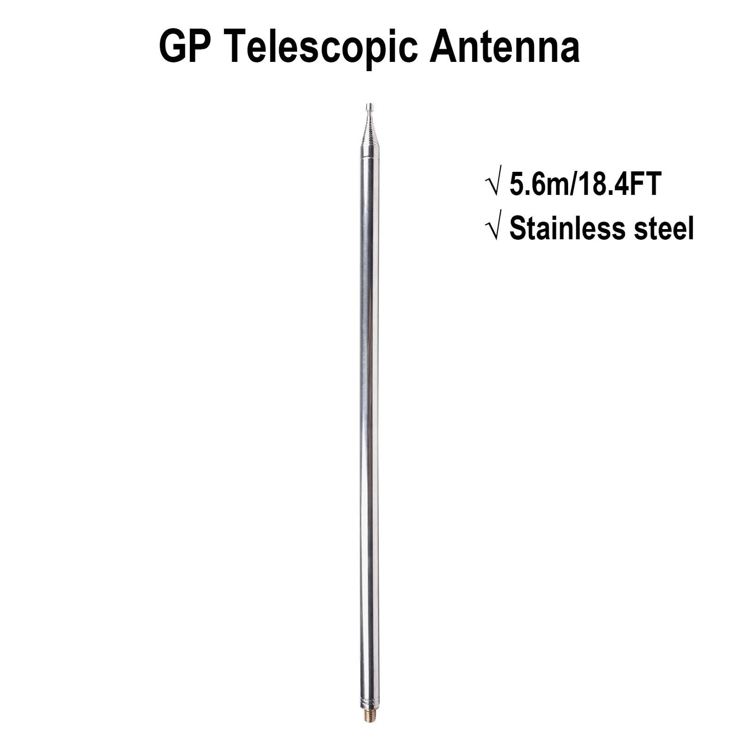 Professional Grade GP/Telescopic Antenna 5 6M/18 4FT For Ham Radio Antenna /