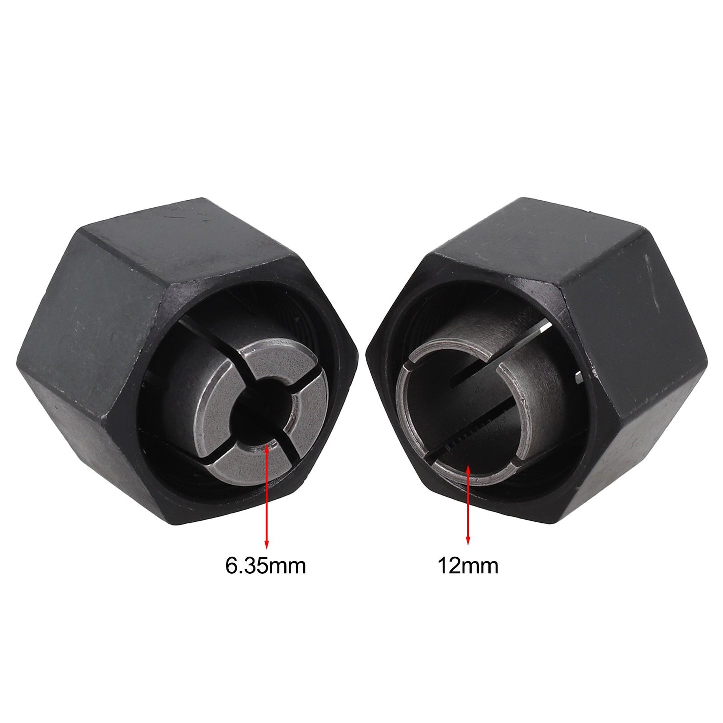 2PC Metal Router Collet Sizes for DW621 DW616 Models Replacement Parts