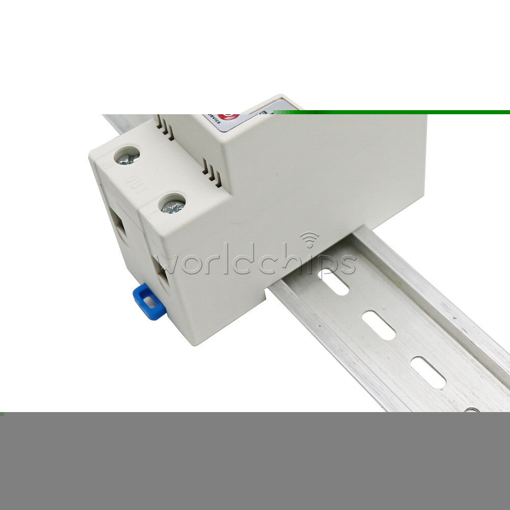 63A LCD Digital Display Adjustable Over Under Voltage Current Protector Relay