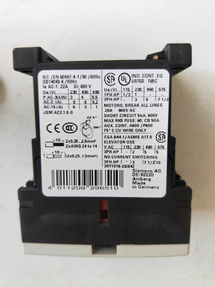 1Pc  SIE-MENS Elevator Dedicated Contactor 3RT1016-2BB42 24V