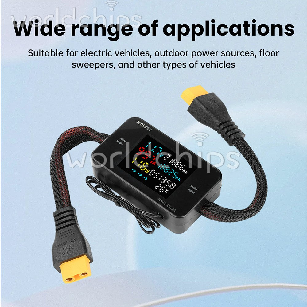 DC 8-80V Digital LCD Battery Charger Tester Voltage Current Energy Power Meter