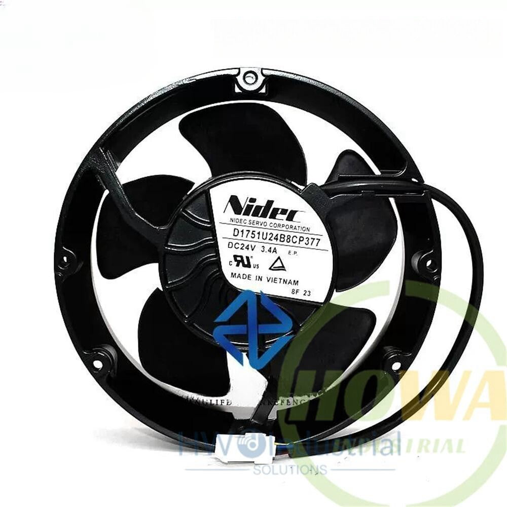 1/piece  D1751U24B8CP377 DC24V 3.4A 4-wire NIDEC Cooling Fan for ABB Inverter