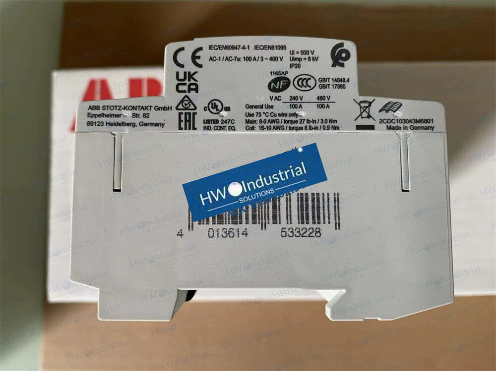 1/Piece ESB100-40N-06 ABB Building Contactor Coil 220-230VAC 100A 60Hz