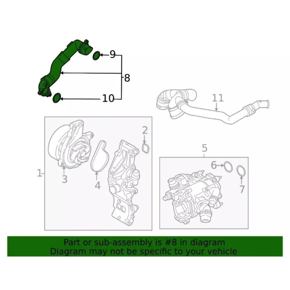 Radiator Cooling Hose for BMW 1 2 Series X1 X2 and  for MINI F60 F57 F56 F55
