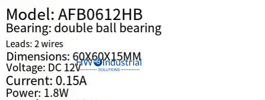1PC  Delta AFB0612HB 6*1.5CM 12V 0.15A 6CM Silent Dual Ball Cooling Fan