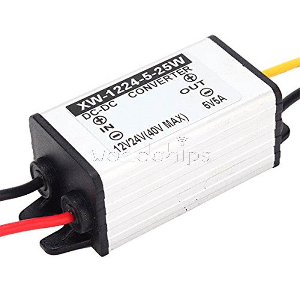 10PCS DC-DC 12V/24V to 5V 5A 25W Converter Step Down Buck Power Supply Regulator