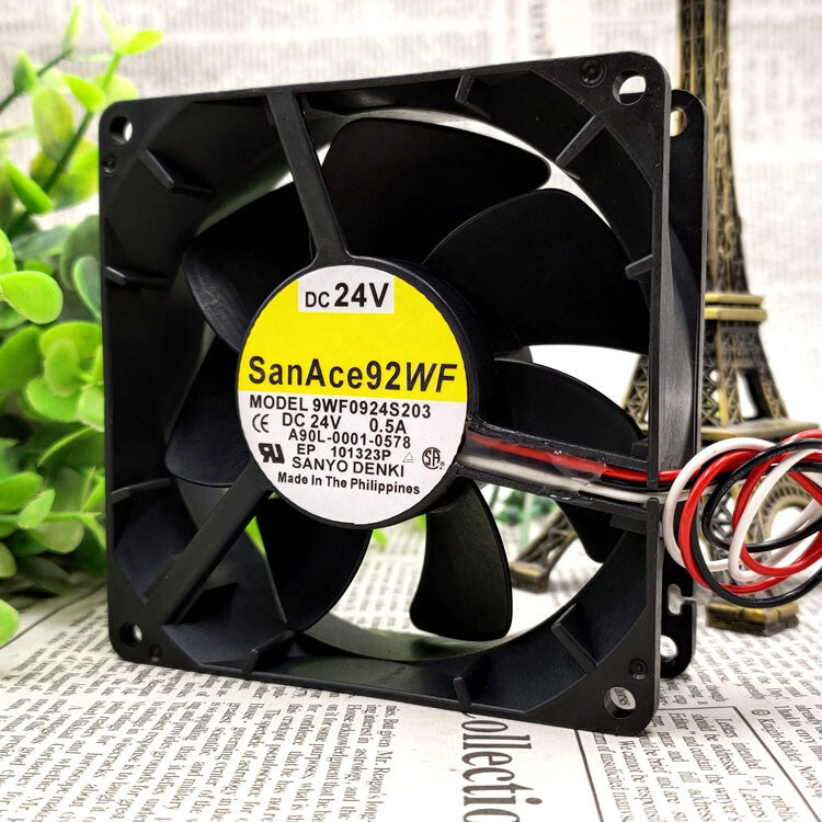 1pc Sanyo 9WF0924S203 DC24V 0.5A 9232 9CM A90L-0001-0578 Fanuc Cooling Fan