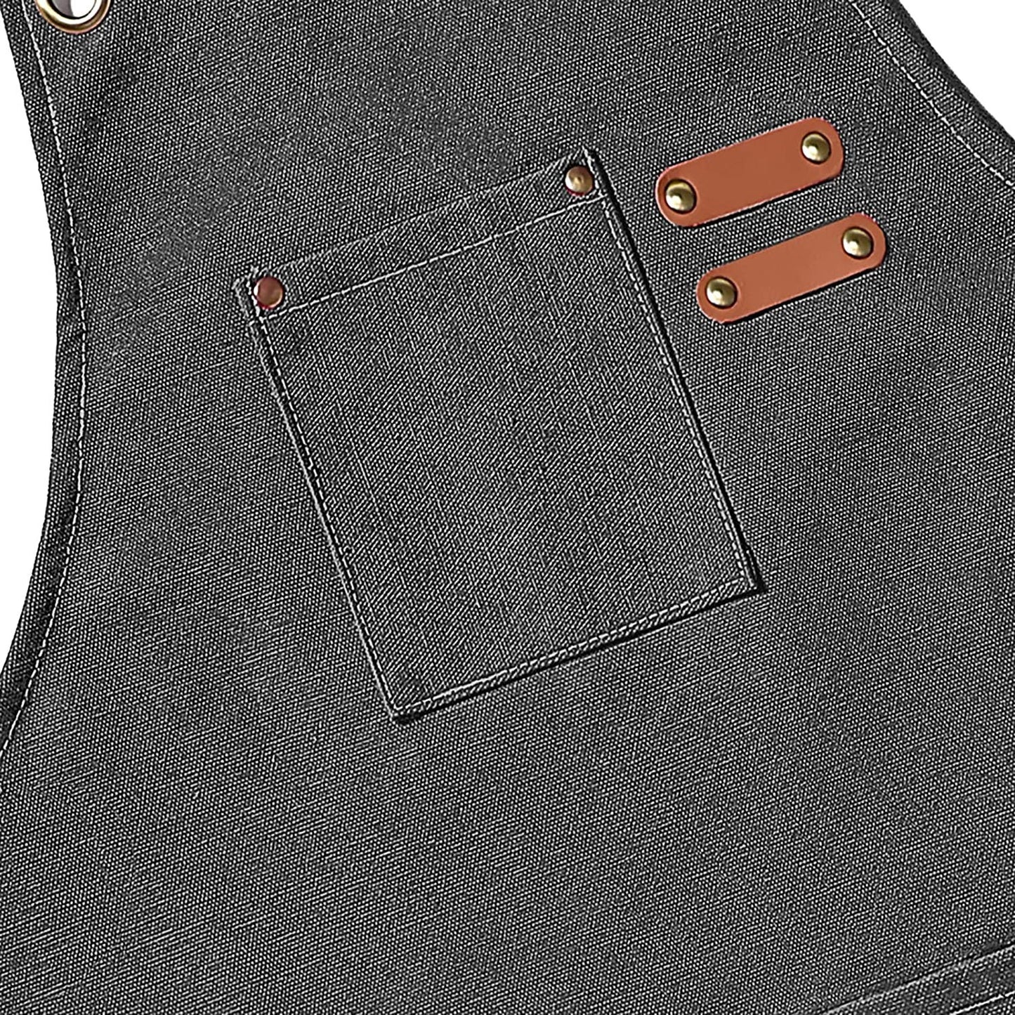 Chef Aprons for Men Women with Large Pockets, Cotton Canvas Cross Back Heavy Dut