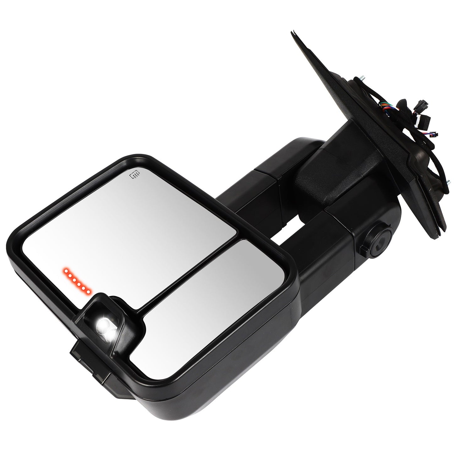 Power Heated LED Turn Signal Light Tow Mirrors For 14-18 Chevry Silverado Sierra