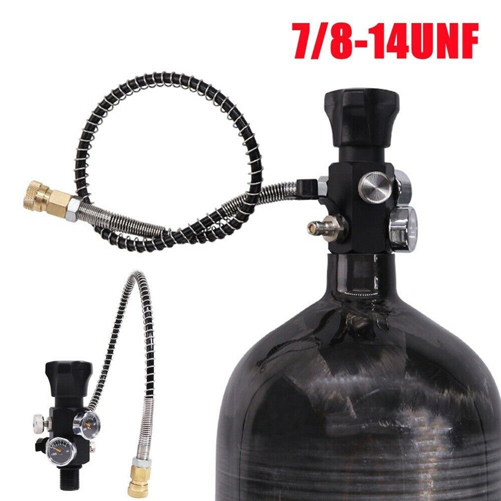 Pumps Adapter 1 PC 6 Mm 6000psi 7/8 - 14 UNF Charging Valve Dual Gauge