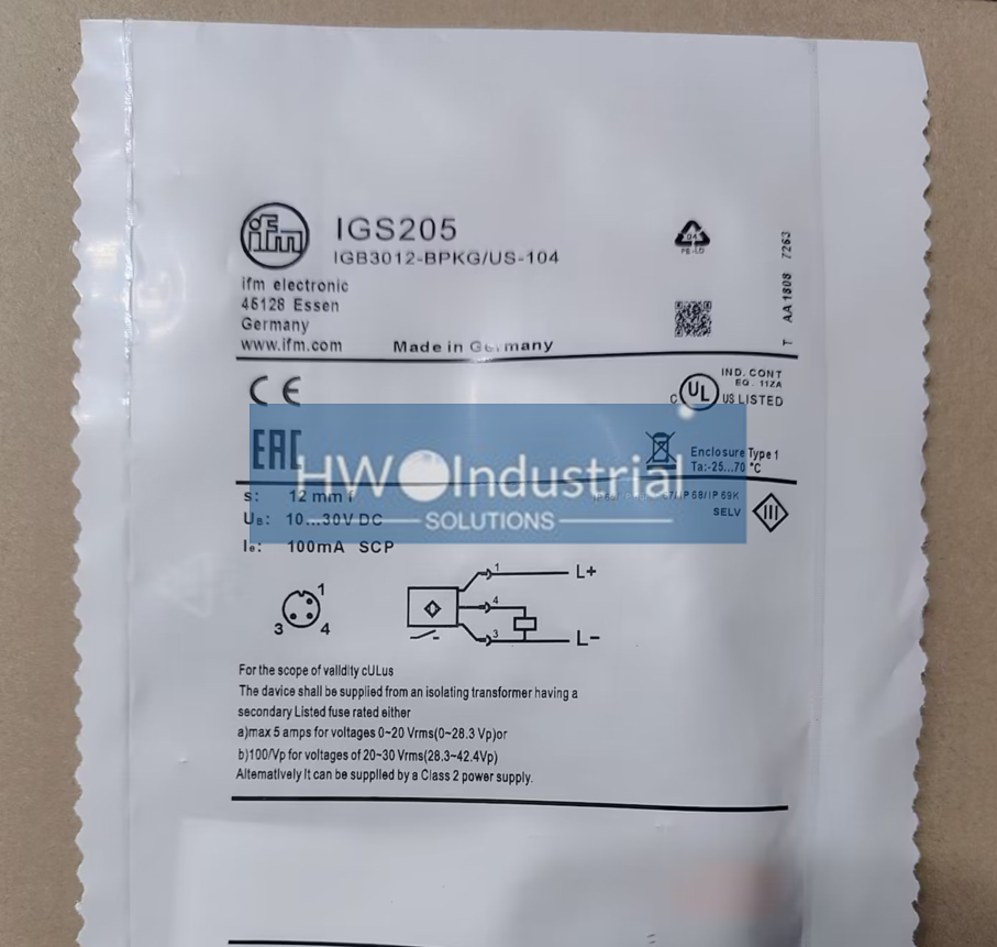 FOR IFM EFECTOR IGS-205 PROXIMITY SENSOR #S