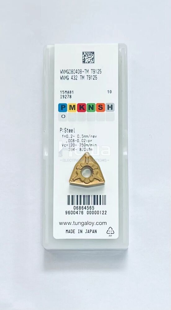 10Pcs/Box Tungaloy WNMG080408-TM T9125 WNMG432-TM turning blade Carbide Inserts