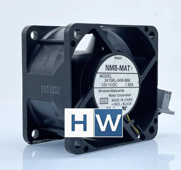 1PC NMB 6038 DC12V 1.65A 2415KL-04W-B86 PWM Server Cooling Fan