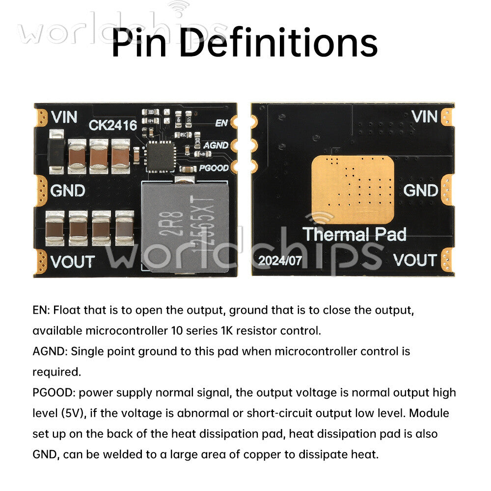 DC-DC Step-down Buck Module 9V12V24V To 5V 16A 12V 12A Power Supply Module 6-24V