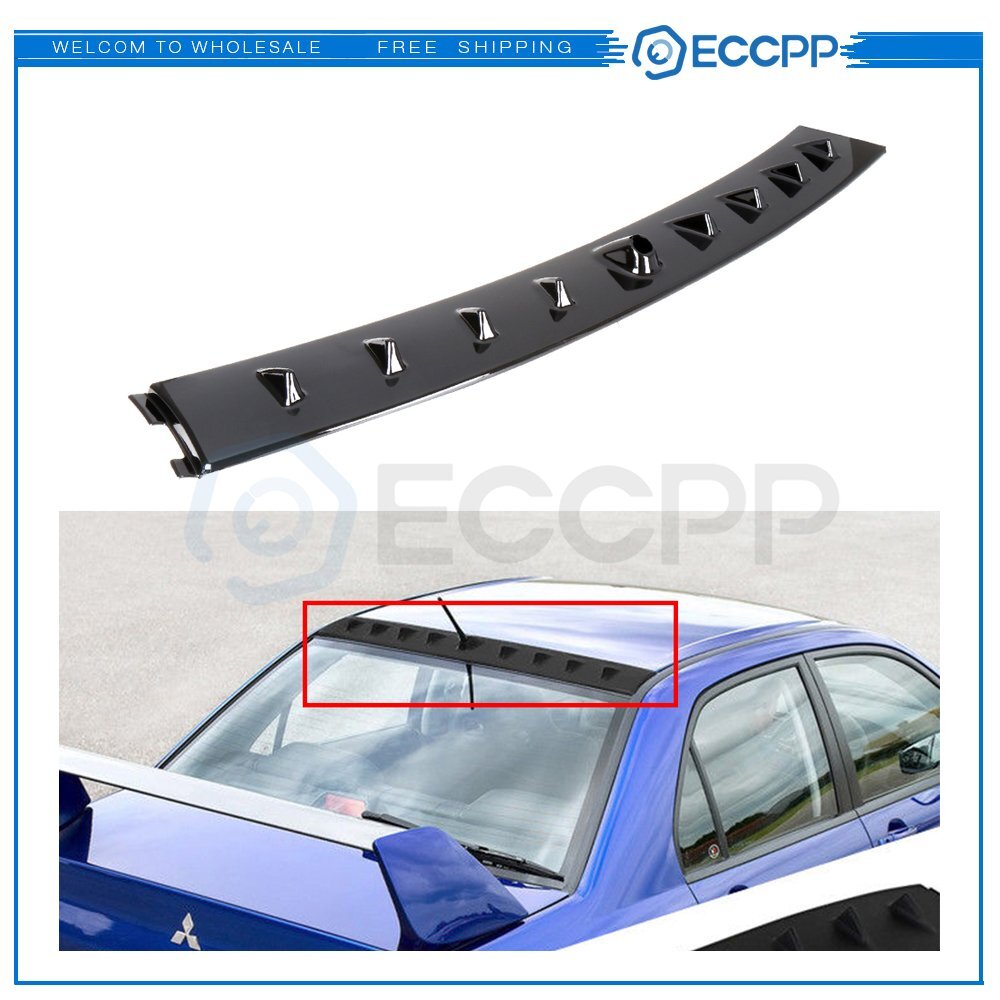 For 03-07 Lancer EVO 8 9 Black Vortex Generator Shark Fin Spoiler Roof Wing