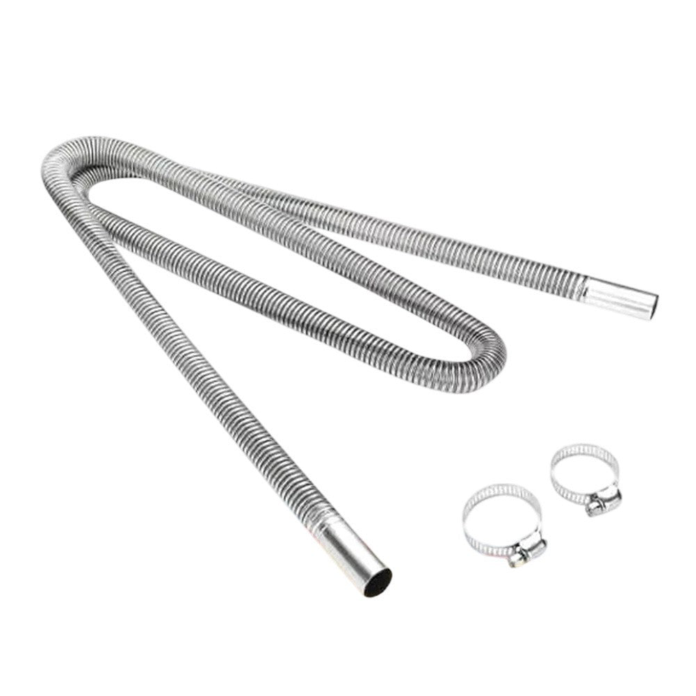 Exhaust Hose 25mm ID 100cm Stainless Steel with 3cm Clamps for Diesel Heater