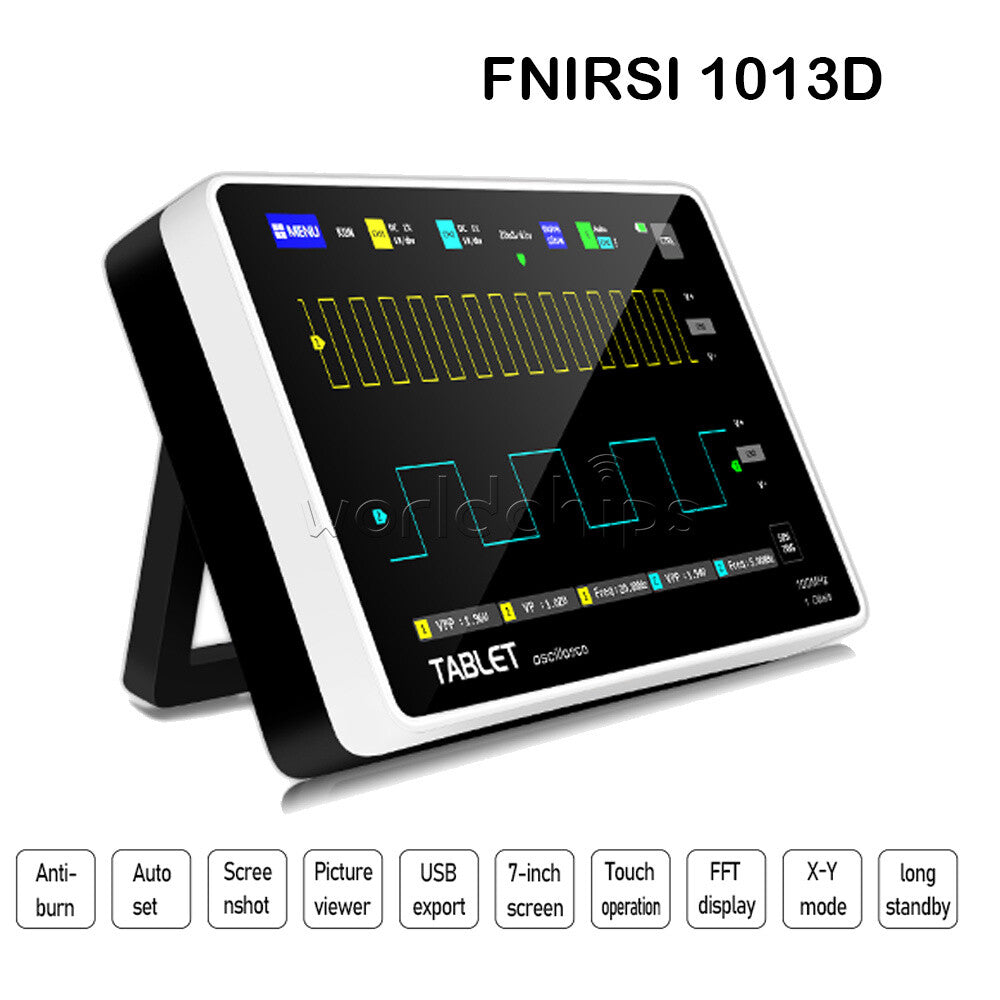 1013D 7 inch 2CH Digital Storage Oscilloscope 100MHz Bandwidth 1GS Sample Rate
