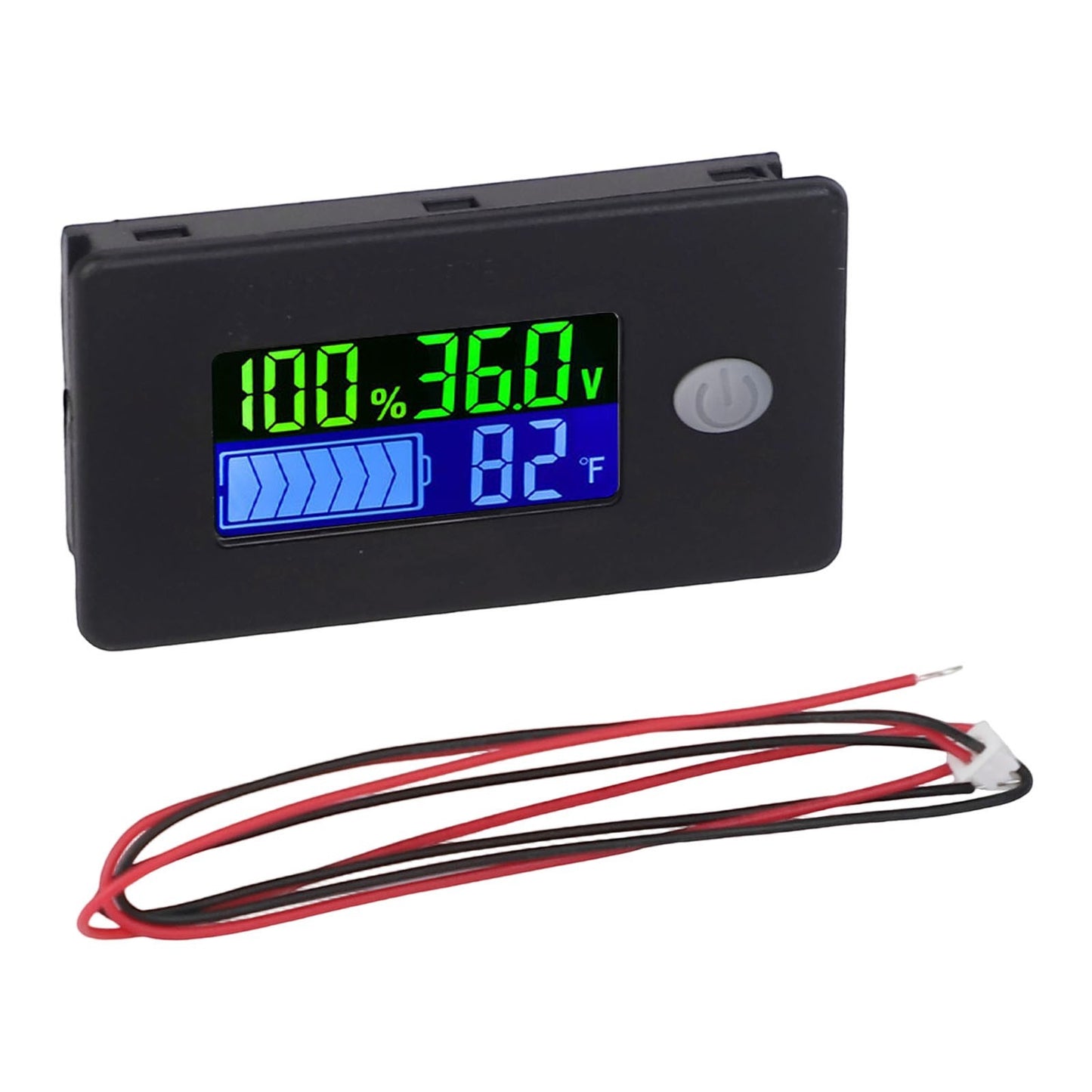 Battery Capacity Tester with Temperature Gauge for Cars and Marine Applications