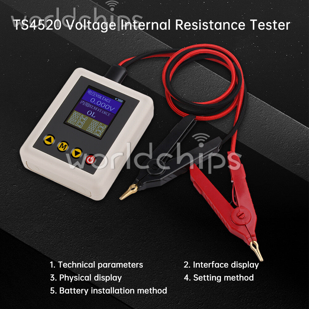 TS4520 Voltage Internal Resistance Tester Digital Car Battery Capacitor Tester