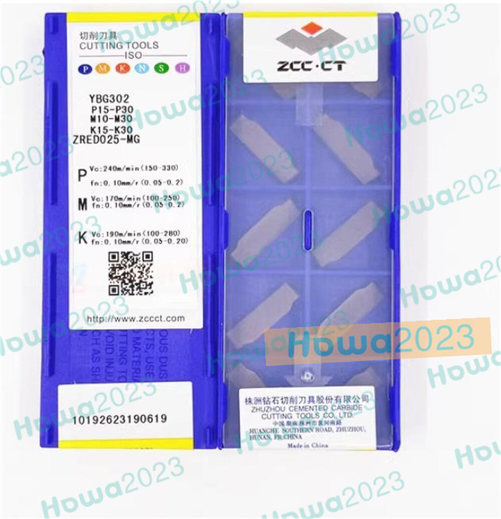 10Pcs/BOX ZCC.CT ZRED025-MG YBG202 Cutting Carbide Inserts Grooving Blade