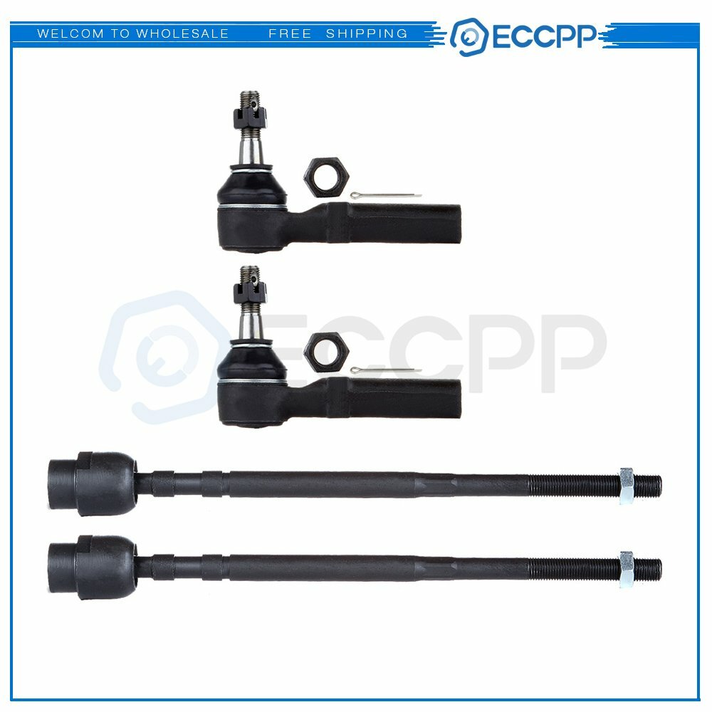 4PCS Front Inner and Outer Tie Rod Links Kit For 2004-2008 Pontiac Grand Prix