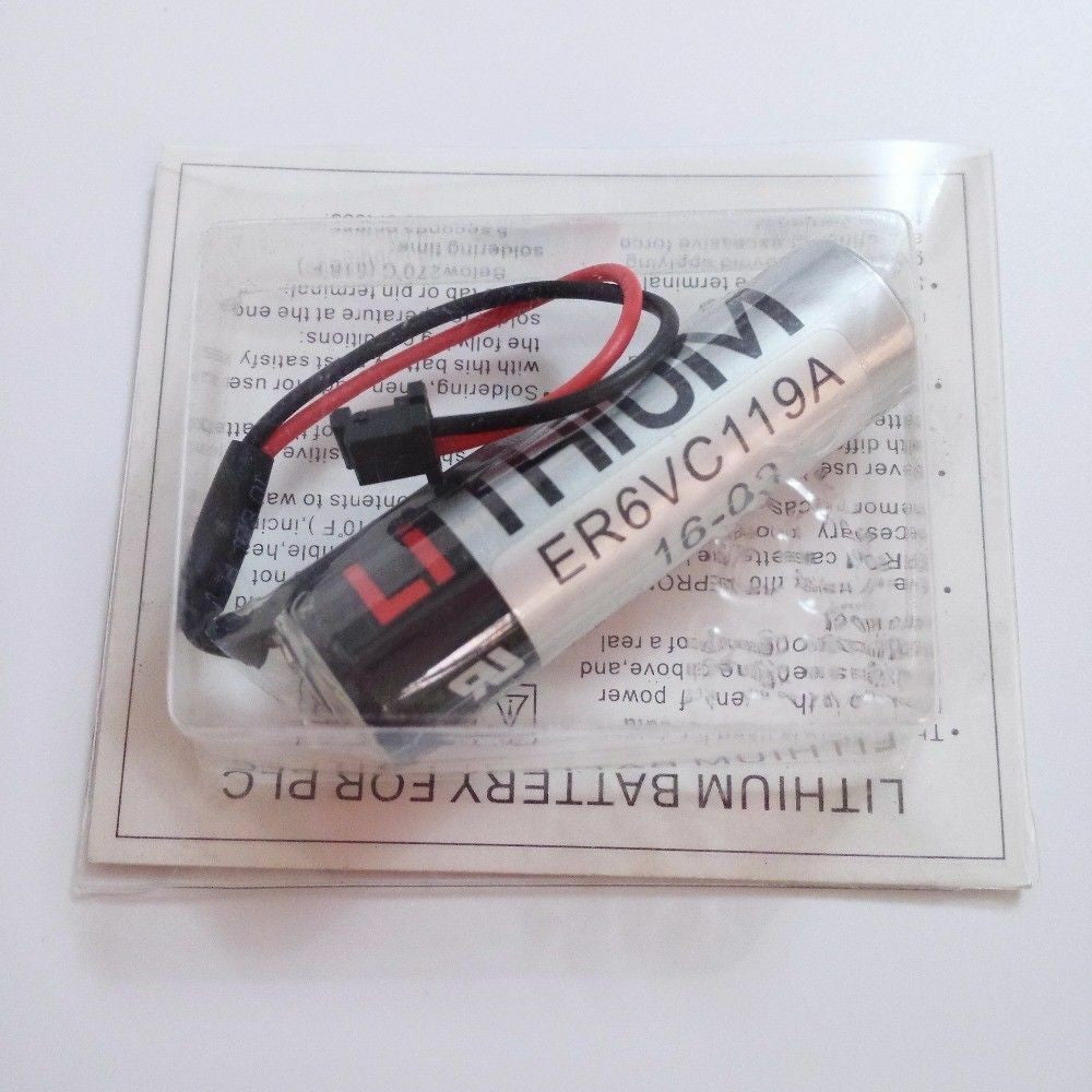 10PC  ER6V ER6VC119A Battery 3.6V 2000mAh PLC Battery With Black Plug