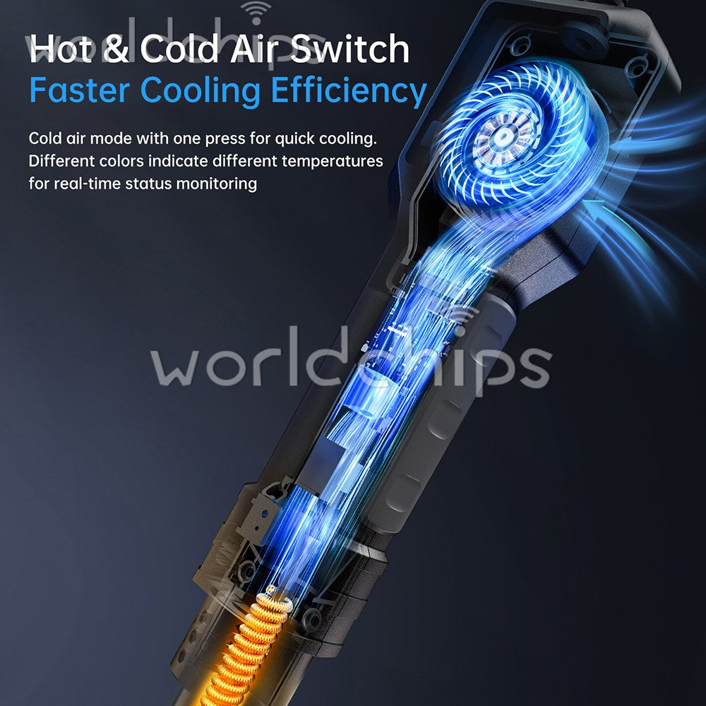 FNIRSI SAG-55 Handheld Portable Hot Air Gun 550W High-Power 20-Gear LCD Display