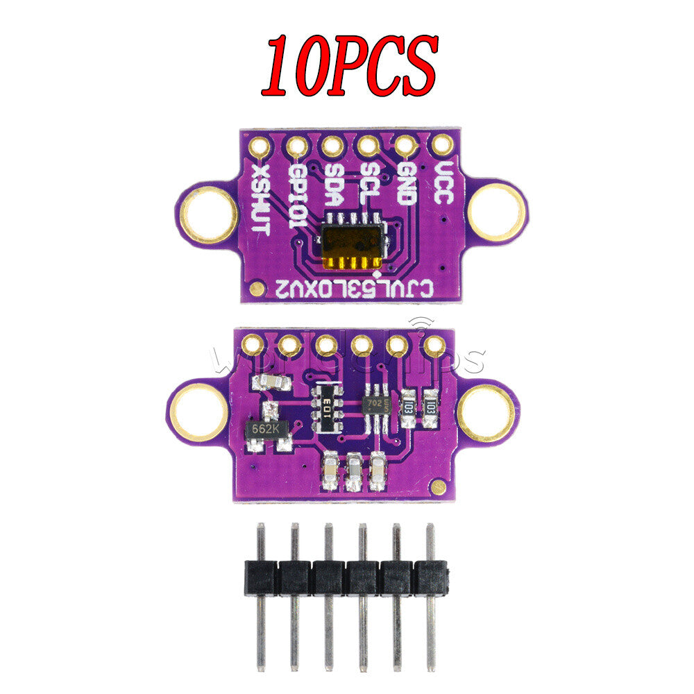 10PCS GY-VL53L0XV2 VL53L0X Time-of-Flight Distance Sensor Breakout Module