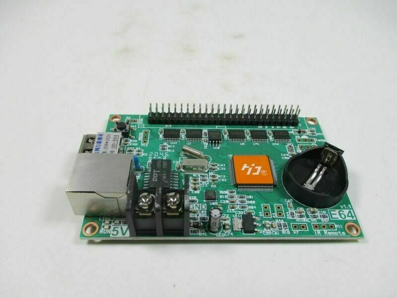 1PCS  HD-E64 network port + U disk control card LED strip screen card