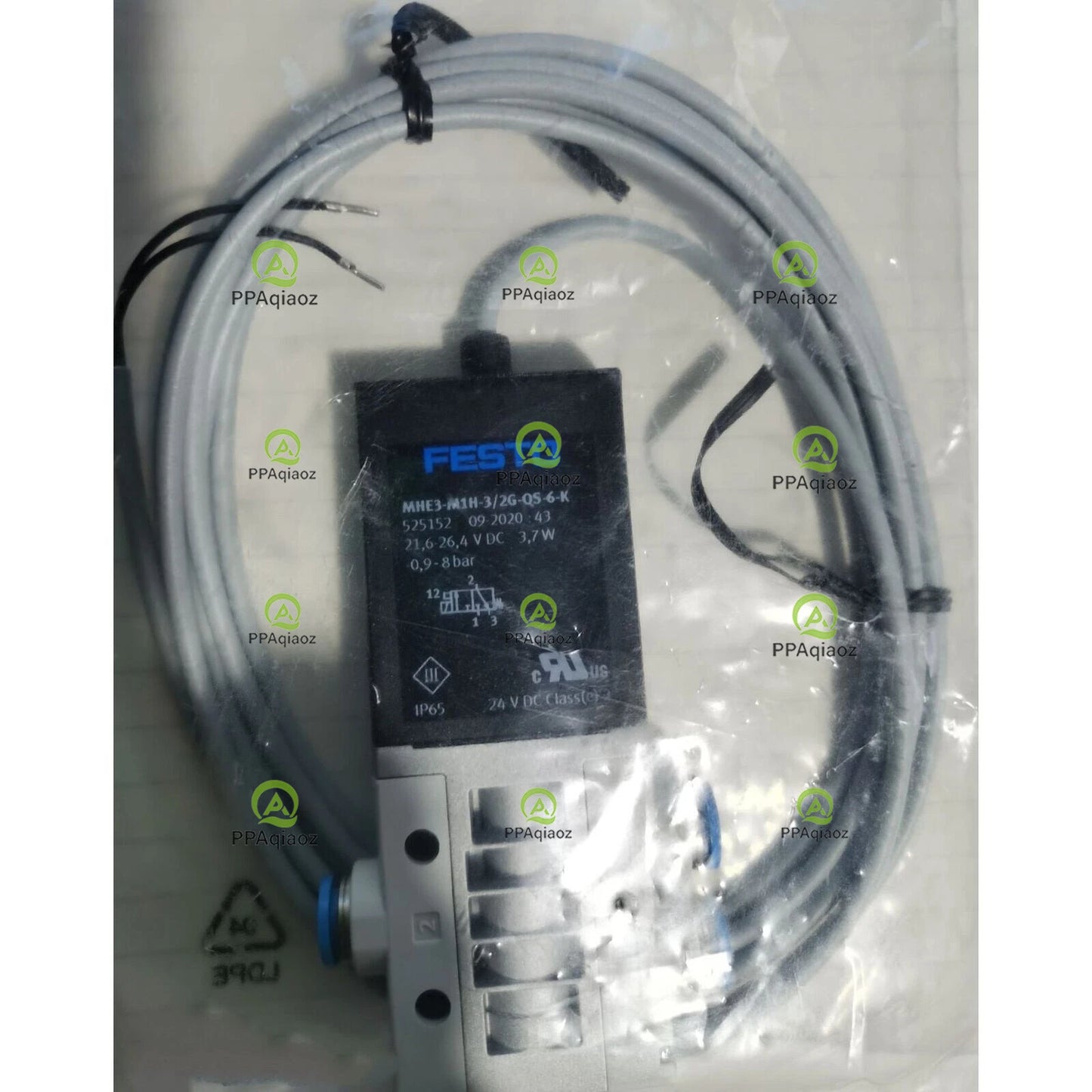1PC  FESTO MHE3-M1H-3/2G-QS-6-K 525152 Double Solenoid Valve Free Shipping