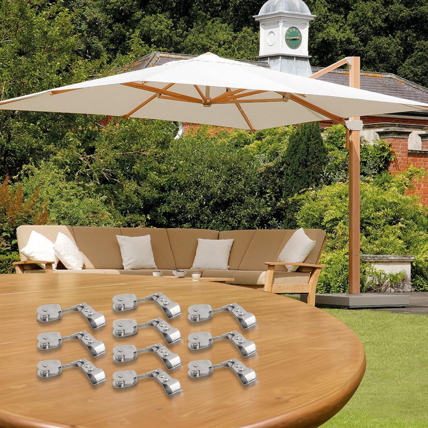 For Shade Sail Installation Hardware with Stainless Steel Pulley and Clamps