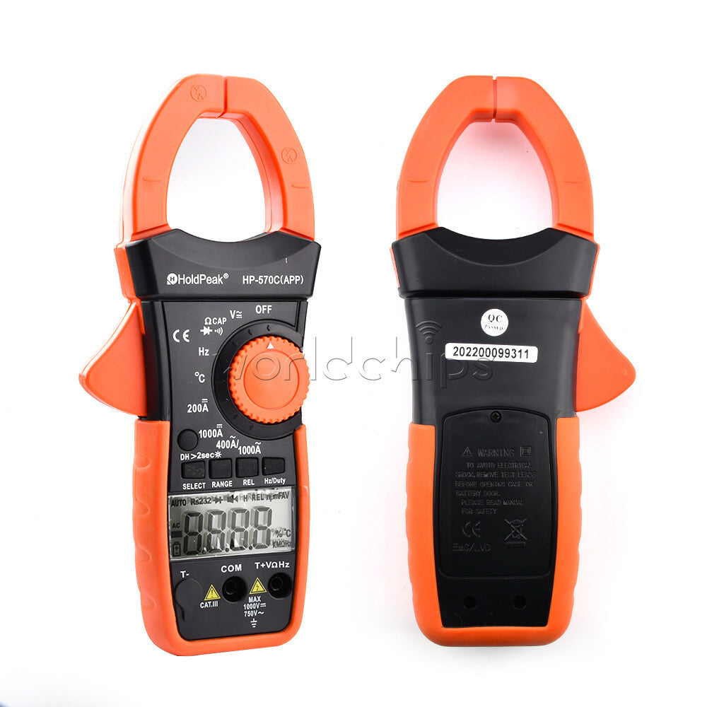 Digital Clamp Meter DC Current 4000 Counts AC/DC Volt 1000A Handheld Tester