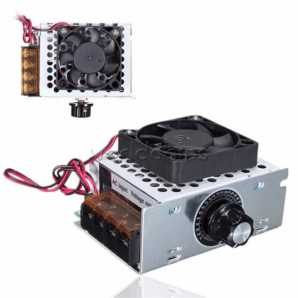 AC 220V 4000W Speed Controller with Fan Case Voltage Regulator Thermostat Dimmer