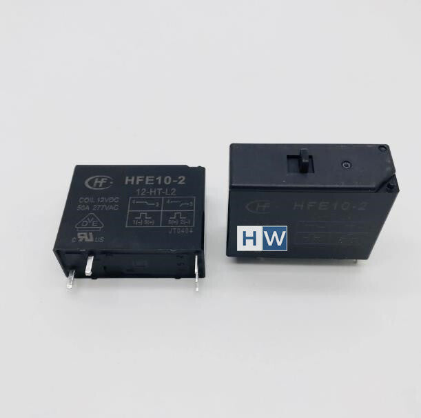5Pcs HF Relay HFE10-2-12-HT-L2  12VDC 5-pin Manual Switch One Set Normally Open