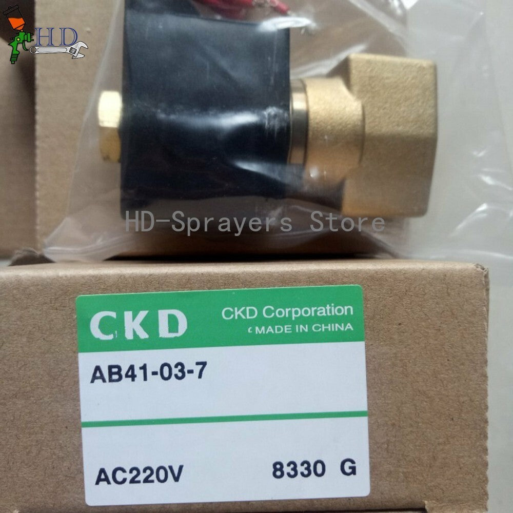 1PCS  For CKD AB41-03-7-AC220V AB41-03-7 AC220V solenoid valve freight free