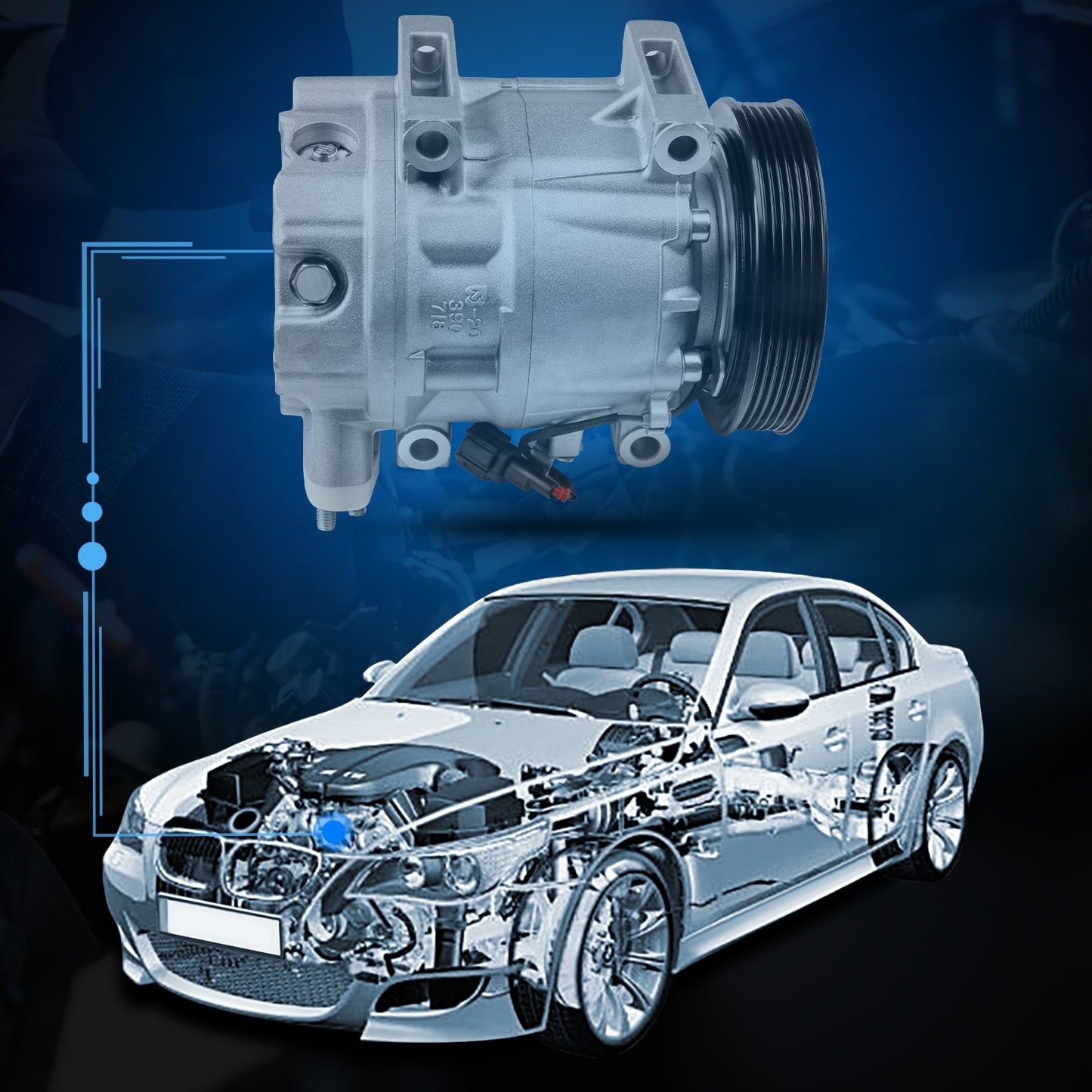 ECCPP A/C AC Compressor For Nissan Maxima 98-01 For Infiniti I30 99-01 3.0L