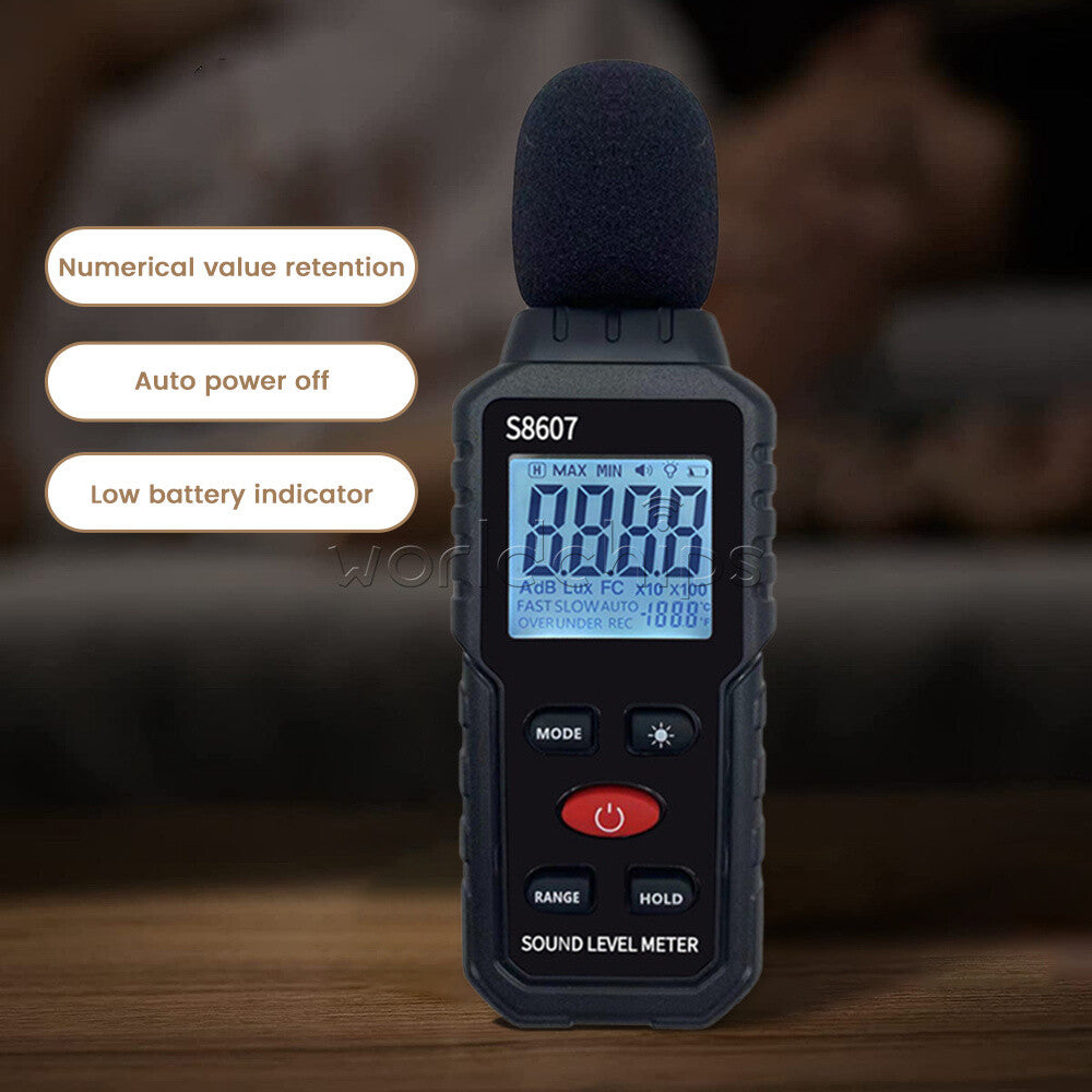 Digital LCD Sound Level Meter 30~130dB Professional Sound Noise Level Meter