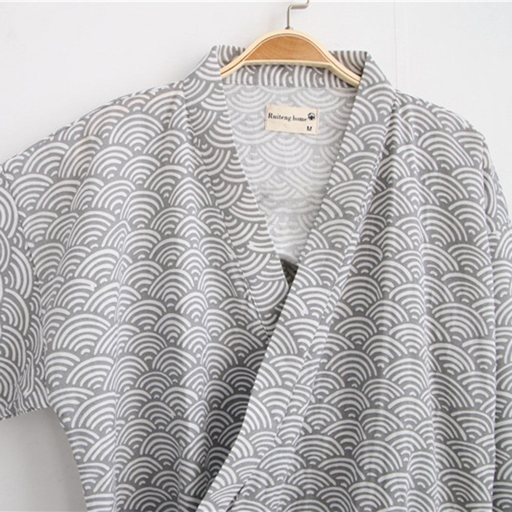 2020 Fashion Bathrobe Casual Cotton Home Kimono Long Sleepwear Lounge wear