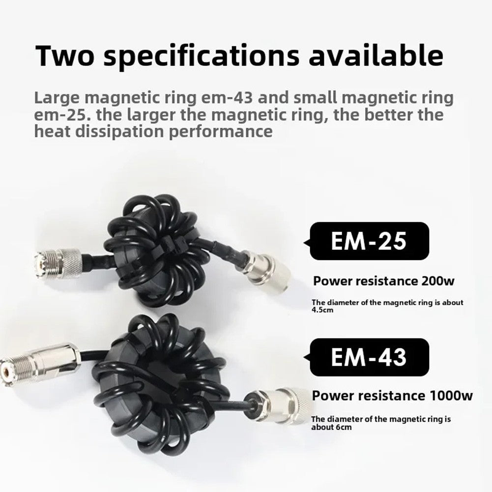 830MHz Magnetic Ring for Shortwave Radio with M Male and M Female Interfaces