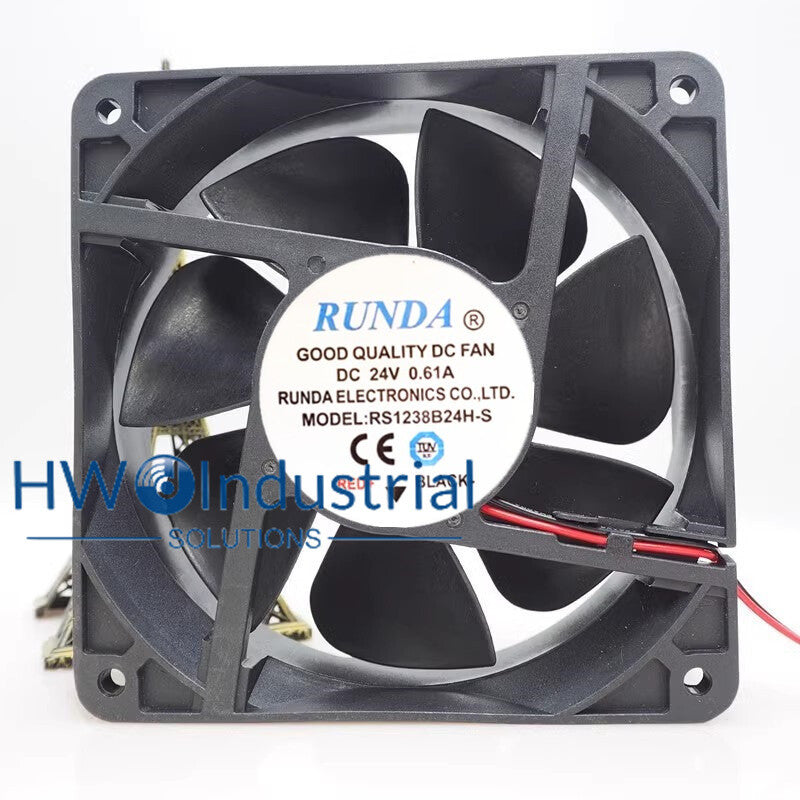RUNDA RS1238B24H-S 0.61A 24V 12CM Welding Machine Inverter Cooling Fan