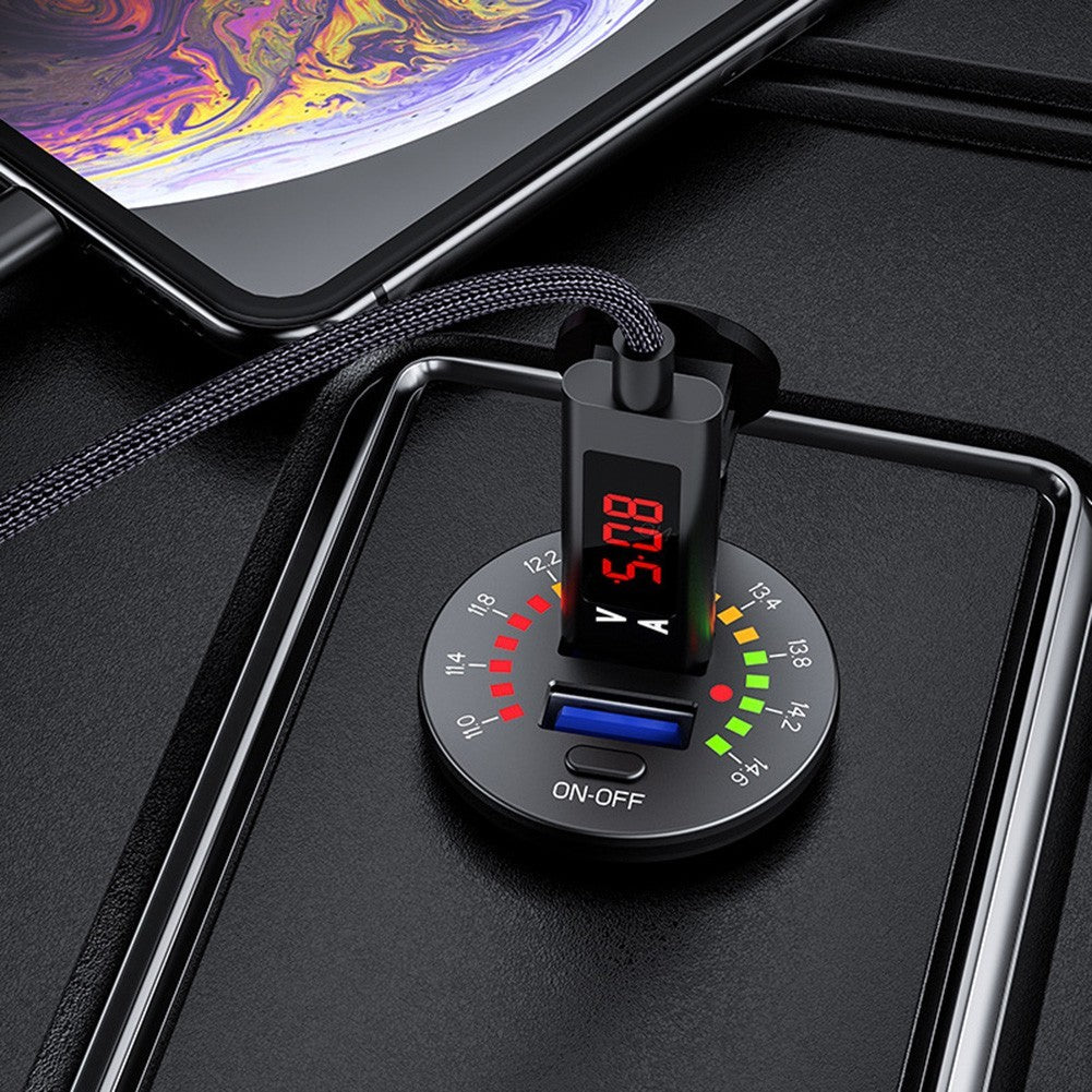 Dual USB Charger Socket with LED Indicator for Fast Charging in Vehicles