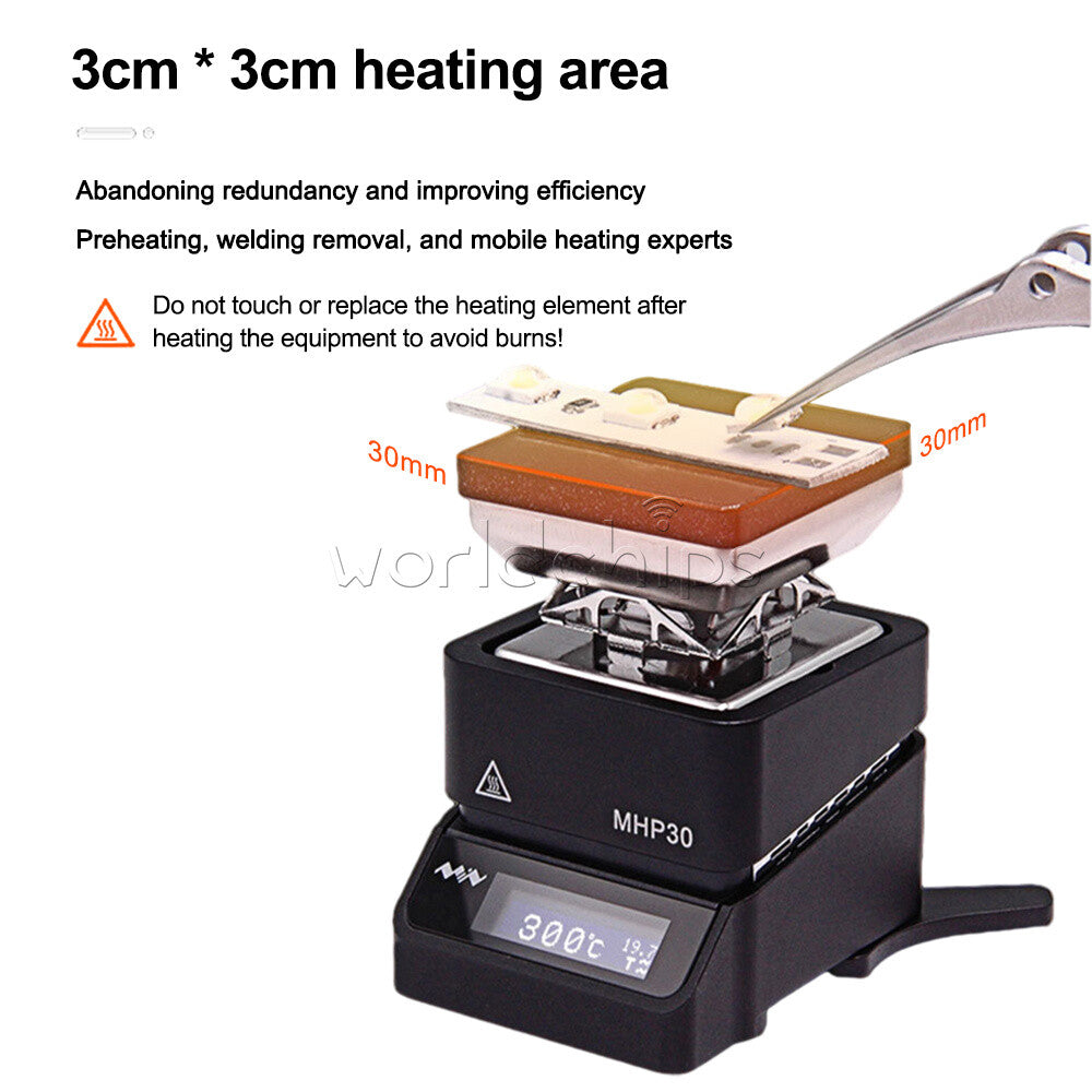 MHP30 Mini Digital Display Adjustable Heating Table Soldering Iron Welding Tool