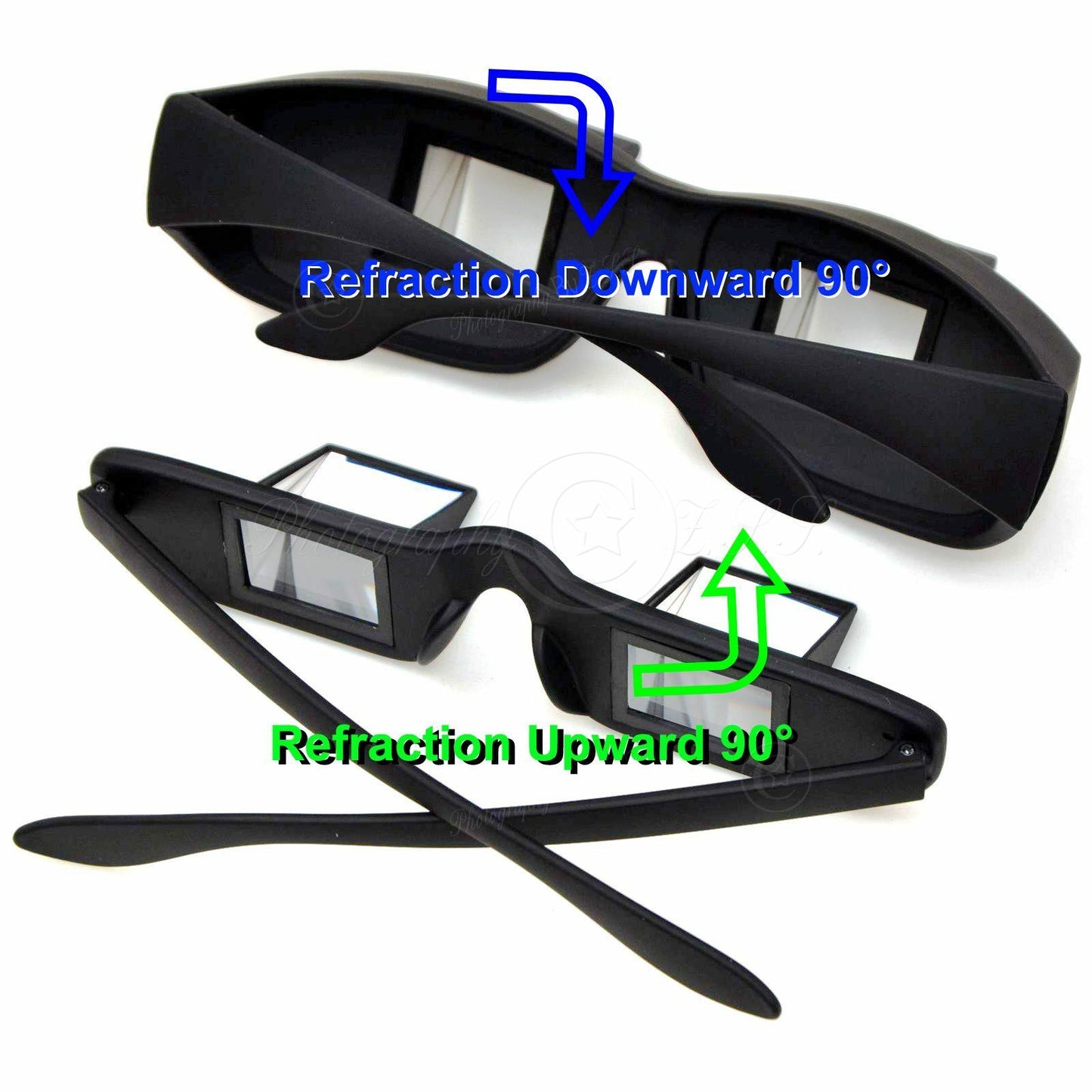 Refraction Downward 90° Lazy Glasses Periscope Prism Fishing Watch Floats Bed TV