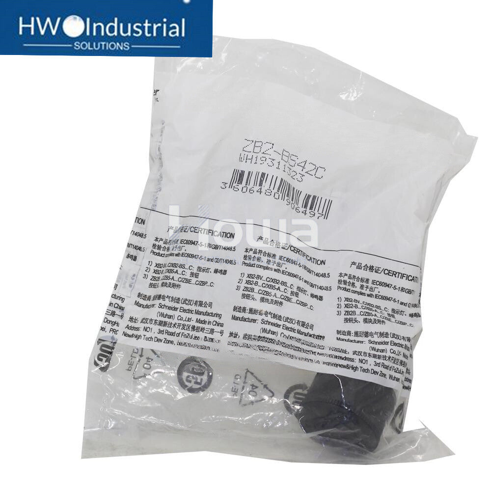 2PC  ZB2BS42C ZB2-BS42C Black Emergency Stop Button Head Rotation Reset