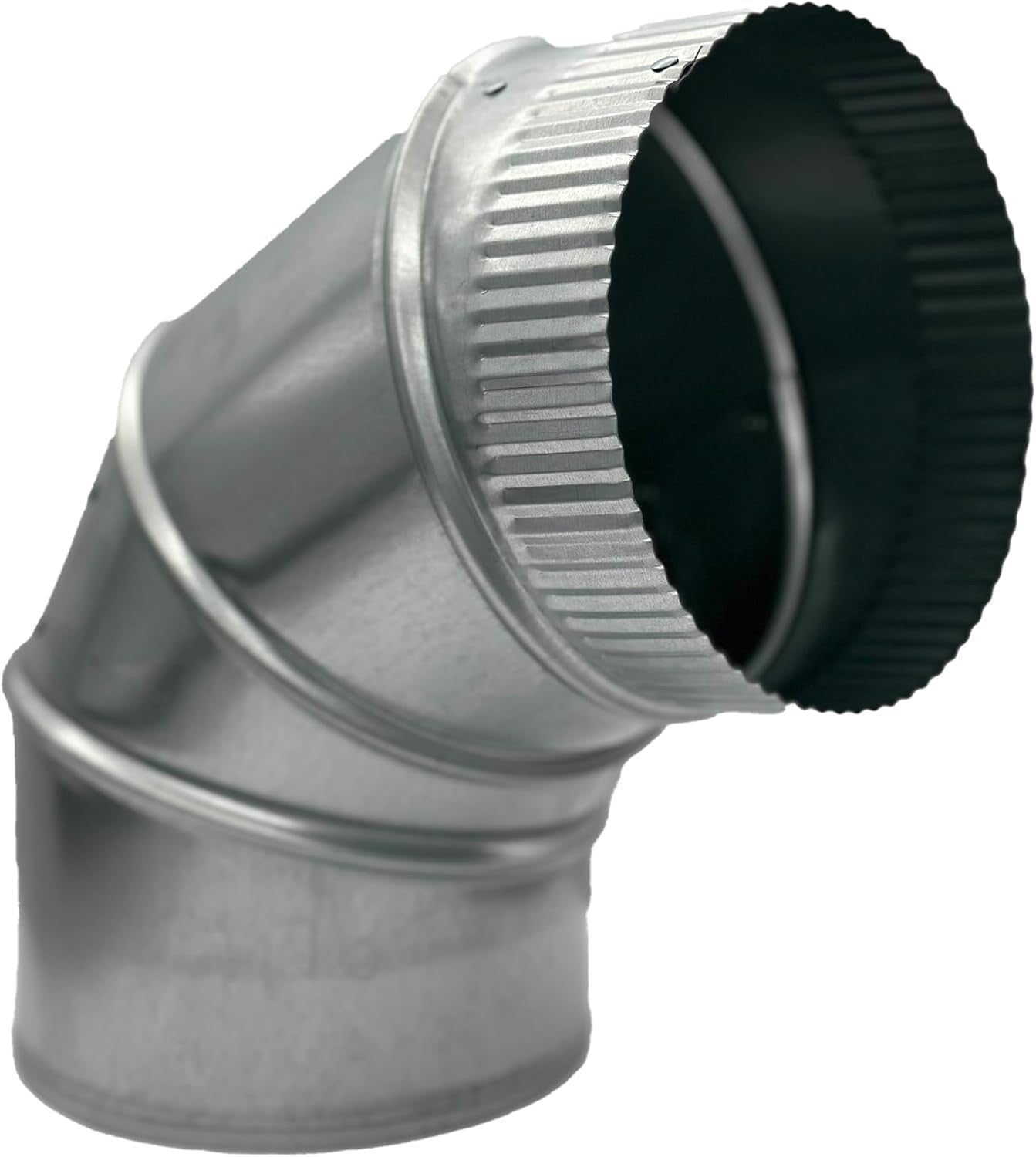 4" Adjustable Duct Elbow 90 Degree HVAC - Galvanized Sheet Metal 28-Gauge Duct C