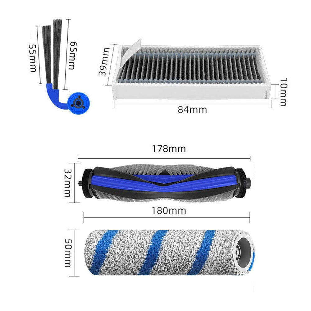 Vacuum Cleaner Accessories Mop Roller and Main Brush Kit for Deebot X11