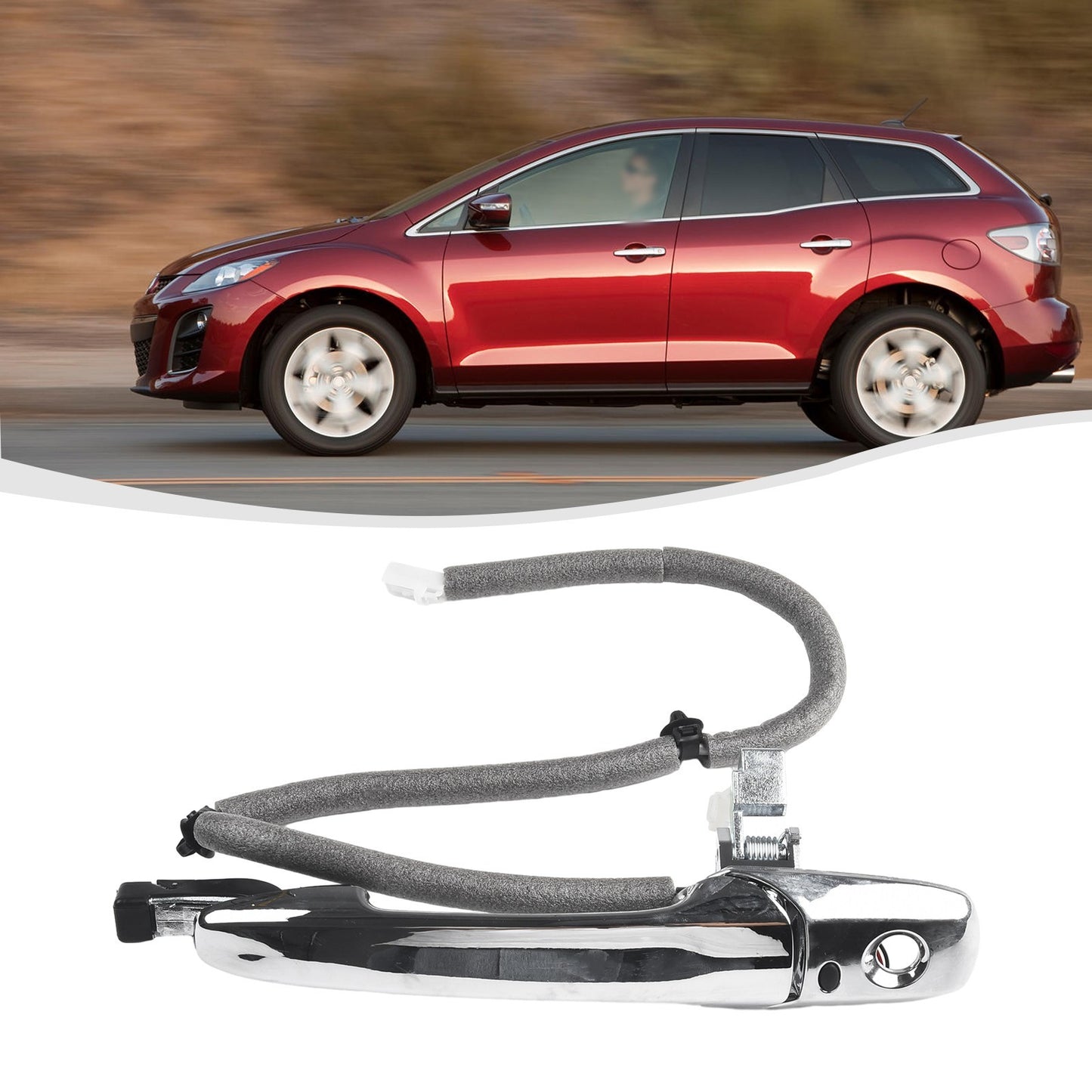 Sleek Silver Door Handle for Mazda CX7 6 8 CX9 RX8 EG2459410B LT13 59 410