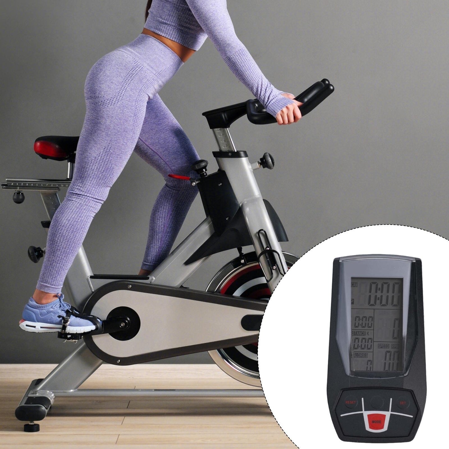 State of the art Exercise Bike Monitor for Speed Time Distance Heart Rate