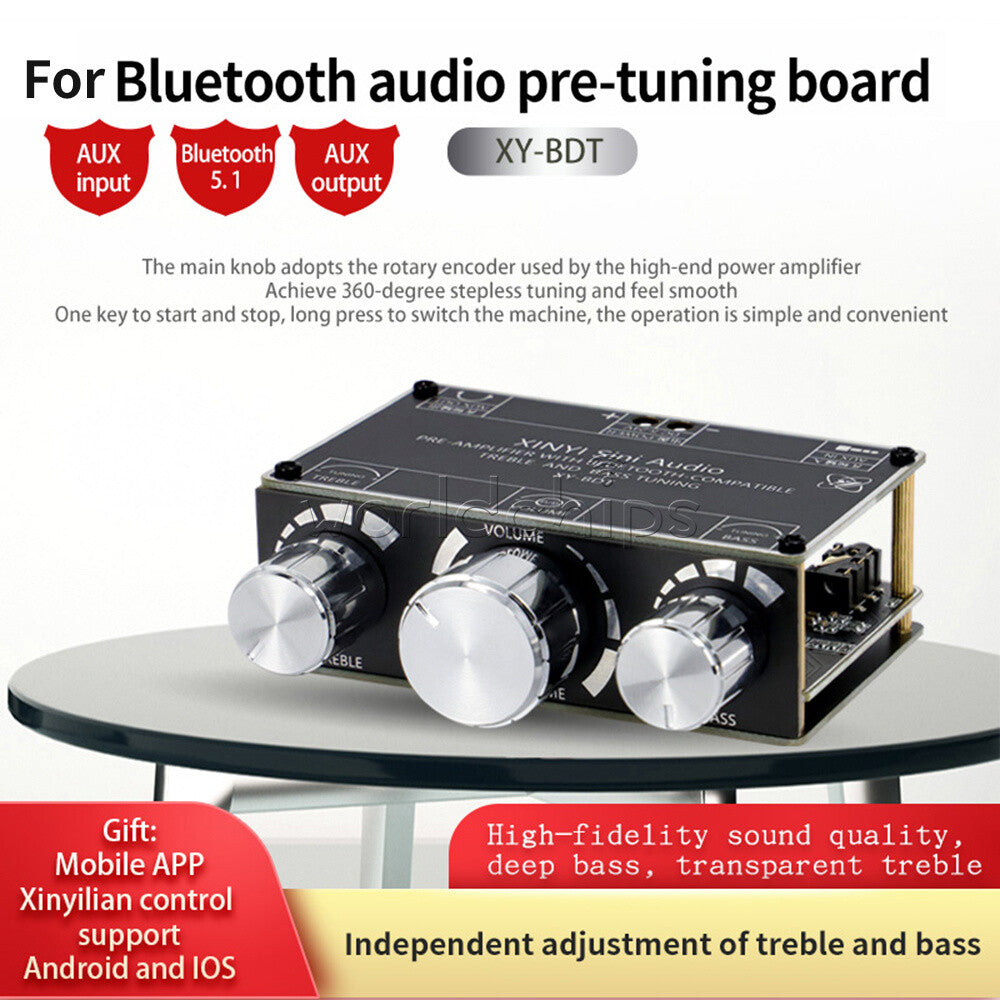 Bluetooth Decoder Board 2-Channels Stereo High&Low Tone Pre-stage Tuning Module